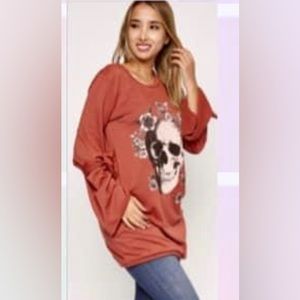 Skull Long Sleeve Top NWT